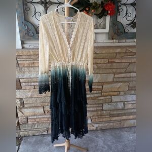 Adore_Elegant Lace Ombre Cardigan Dress_XL